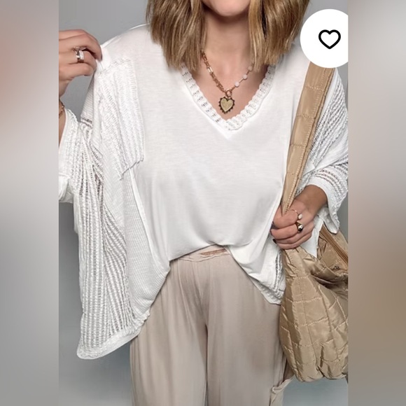 POL Songbird Gypsy Long Sleeve Top in White Size Large NWOT - Picture 4 of 7